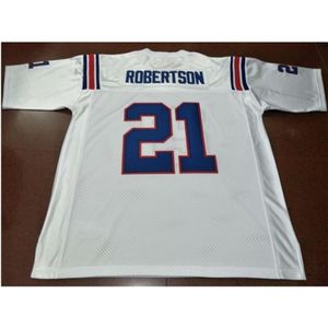 UF Chen37 Custom Men Youth Women Vintage＃21 Robertson Custom Tech Football Jersey Size S-5XLまたはカスタム任意の名前または番号ジャージー