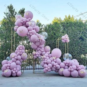 152pcs Macaron Palloncini viola Ghirlanda Arco Kit Decorazione di nozze 3D Ballon Globos Baby Shower Festa di compleanno Decor 220524