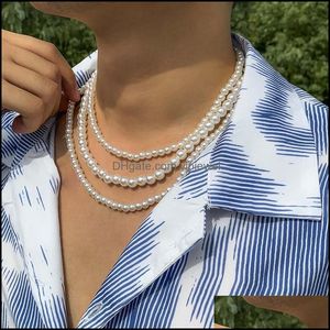 Wholesale long layered pearl necklace for sale - Group buy Pendant Necklaces Pendants Jewelry Pearl Necklace Layered Design Can Be Stacked Or Used Alone Long Apendant Drop Delivery Eei3P