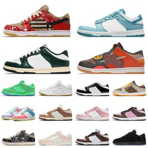 Wholesale one ocean for sale - Group buy Mens Womens dunksb Casual Shoes Scrap Low Designer Sneakers Ocean Chunky One Winter Solstice Paisley Panda Dusty Olive Undefeated White Gum Curry PRL