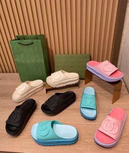 Designer sandaler dam sandal Svart Vit Resin ren Okermönster bentofflor skum dam slide toffel slider slider EVA sliders runr sot onyx 35-44