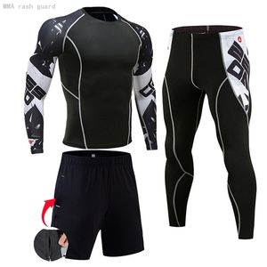 GYM Men's Running Fitness Sportswear Athletic Physical Training Ubrania sportowe Suits trening Jogging Rashguard Men Kit MMA 220518