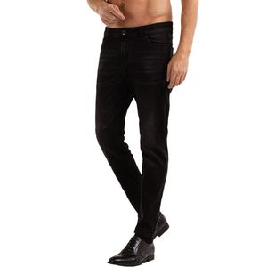 Jeans masculinos Heyfanee calça masculino Slim Fit Blue Skinny Stretch Denim Troushers For Men Straight Leg Brand Classic Male Clothing Hf115