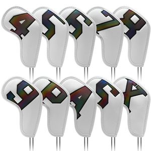 10pcs High-end Golf iron covers golf club head covers Wedge cover of 6 colors and styles both men and women can use CX220516