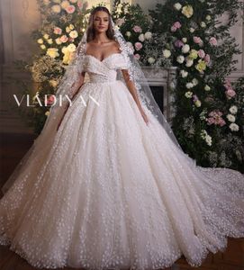Lyx 2022 Bollkakor Bröllopsklänningar 2022 Full Lace Appliqued Off The Shoulder Vestido de Noiva Bridal Gowns
