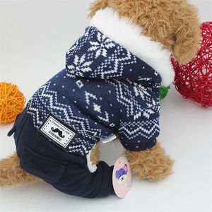 Высококачественная теплая собачья одежда зимнее домашнее костюм для рождественской одежды для собак комбинезоны комбинезоны щенки рождественская одежда для животных Dropship 201029