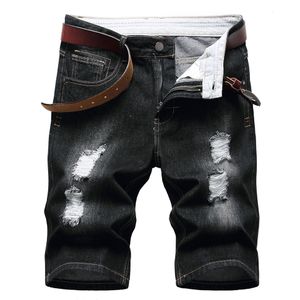 Men Short Jeans Ripped Summer Denim Pants Knee Length Trousers Shorts