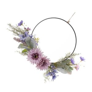 Decorative Flowers & Wreaths Wreath Flower Door Garland Artificial Fake Front Floral Gifts Retirement Men Wedding Hanging Spring Decor Leaf