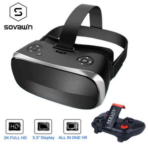 5.5' 3G RAM Android 2K HD Wifi Video Box Smart Glasses Virtual Reality All In One VR Headset 3D Glasses With VR Controller H220422