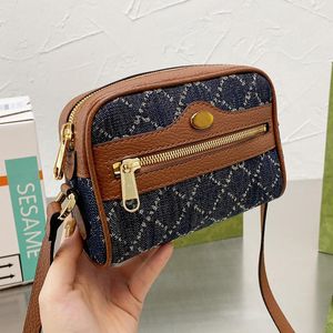 Ophidia mini bag Oatmeal leather Women Love Denim Crossbody Bag Canvas Luxurys Designers Bags Vintage Messenger Shoulder Handbags