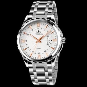 Kalendarz świetlisty zegarek ze stali szlachetnej męski szwajcarski zegarek kwarcowy niemechaniczny nowy hurtowy wodoodporny zegarek
