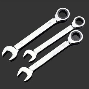 24mm 25mm 27mm 30mm 32mm Fast dubbelhuvud Ratchet Keys Combination Spanner Set Universal Wrench Y200323