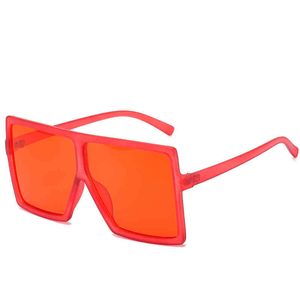 Fashion Plastic Big Square Frame Oversized Colorful Custom Women Shade Sunglasses Sun Glasses 2022