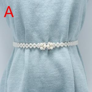 Belts Versatile Waist Belt Pearl Diamond Flower Chain Dress Women Wedding Designer Female Beltbelts