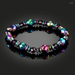 Perlenstränge Mode-Armband Anti-Müdigkeit Energie Farbe Obsidian Magnet zusätzlich zu statischer Elektrizität helfen Schlaf Fawn22