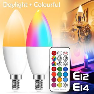 Wholesale e12 smart bulbs for sale - Group buy Bulbs LED Bulb Candle Color Indoor Neon Sign Light RGB Tape With Controller Lighting V E12 Dimmable Smart Lamp For HomeLED