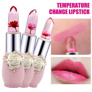 Crystal Jelly Moisturizing Lipstick Lip Balm Flower Temperature Color Changing Lipstick Long Lasting Makeup