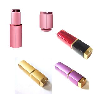 Portable Travel Tom Rotary Perfume Bottle 20ml Aluminium Refillerbara flaskor Luxury Square Metal Spray Atomizer Makeup Tube Kosmetiska behållare Hem dofter