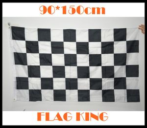 3*5 -футовое гоночное гоночное флаг 90 см*150см черно -белый клетка NASCAR Flag Motorsport Racing Banner