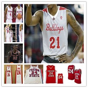 Custom Basketball Fresno State College Jersey George Orlando Robinson Deon Stroud Isaiah Hill Junior Ballard Campbell Gray