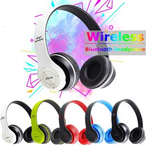 New P47 Wireless Headphones Bluetooth 5.0 Earphones Foldable Bass Helmet Support TF-Card For iphone Samsung All Phone PC PS4 With Mic Headsets