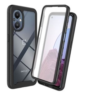 360 Całkowicie Clear Clear Case Wbudowane zasięg ochrony ekranu Hard PC+ TPU Duty ShockProof Cover ochronne dla OnePlus Nord N20 5G Nord N100 N10