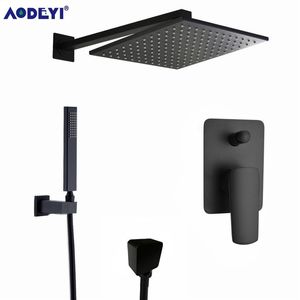 AODEYI Set doccia in ottone nero di qualità premium Bagno 8 