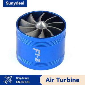Wholesale turbine fuel resale online - Car Turbine Aluminium Alloy Turbonator Gas Fuel Saver Fan Supercharger Turbo Universal Auto Durable Air Intake