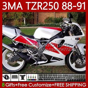 Bodys Kit For YAMAHA TZR-250 TZR 250 TZR250 R RS RR 88-91 Bodywork 115No.14 YPVS Red black white 3MA TZR250R 88 89 90 91 TZR250-R TZR250RR 1988 1989 1990 1991 MOTO Fairings