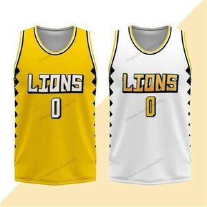 Nikivip Custom China Nick Young #0 Guangsha Lions Basketball Jersey Impresso Size amarelo branco S-4xl Qualquer nome e número de camisas de alta qualidade