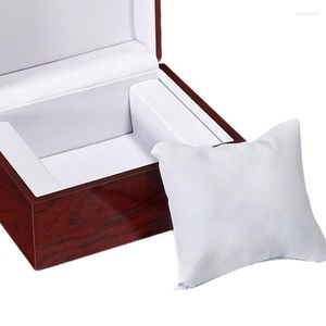 Смотреть коробки корпусов для хранения ящика для наручных часов держатель дисплея с белой подушкой для женщин Menwatch