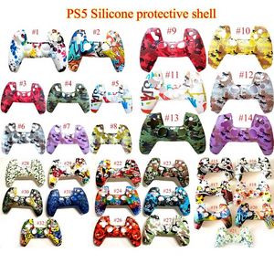 New Game Controller Skin Soft Gel Silicone Protective Cover Rubber Grip Case for PS5 Playstation 32 Color In Stock B0510