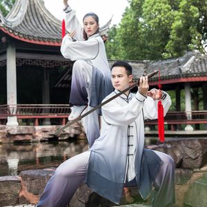 Ethnic Clothing Martial Arts Uniform Chinese Traditional Folk Tai Chi Unisex Wing Chun Suit Wushu Training Exercise Outfit