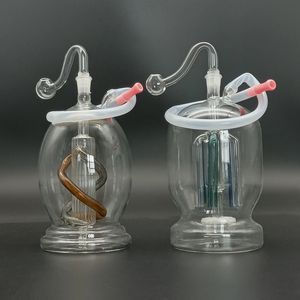 Szklany zestaw bong hookah percolator mini palenie palnik oleju bong suchy zioła tytoniu