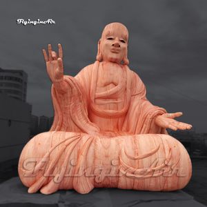 Utomhus stor reklam Uppblåsbar Buddha Stone Staty Model 5M Luft Blow Up Buddha Replica Balloon for Art Festival