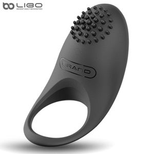 LIBO Male Prostate Massage Vibrator Silicone Waterproof Stimulator Butt Delay Ejaculation Ring Toy