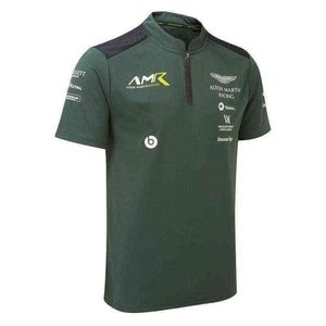 For Aston Martin Men Polo Quick Drying Breathable Street Equipment Shirts Short Sleeve Casual Collar Motorsport F1 Team Racing Extreme Sport Polos U6SL