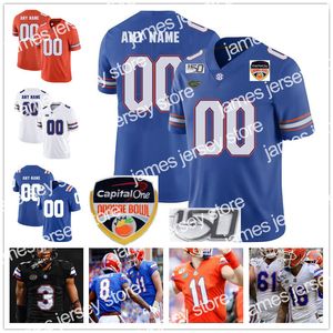 Colégio de Jersey de futebol da Flórida Florida Kyle Trask Pitts Tim Tebow Emmitt Smith Mohamoud Diabate personalizado