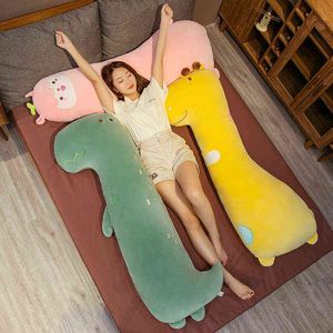 Cute Cartoon Animal Long Sleeping Squishy Peluche Giocattoli farciti Cuscino rimovibile Fidanzato Bambini Ragazza Regali di compleanno L220608