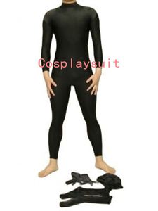 Костюмы Unisex Catsuit Lycar Spandex Zentai костюм Полный боди может снимать съемные перчатки с капюшоном