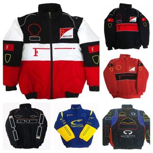 top popular F1 Formula 1 racing jacket winter car full embroidered logo cotton clothing spot sale 2023