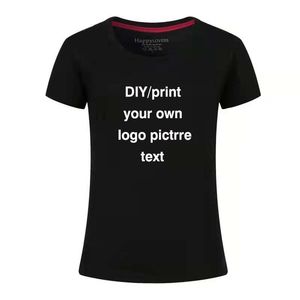 커스텀 여성 S T 셔츠 DIY 소녀 개인화 된 P O 인쇄 된 개인화 된 선물 도매 220712GX