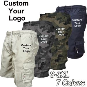 Fashion Mens Custom Your Cargo Shorts Side Multi pockets Men Loose Work Casual Short Pants Male Summer Outdoor S 220715