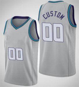 Bedruckte Charlotte Custom DIY Design Basketball-Trikots, individuelle Team-Uniformen, personalisierbar, mit beliebigem Namen und Nummer, für Herren, Damen, Kinder, Jugendliche, Jungen, graues Trikot