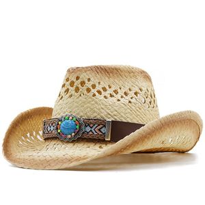 Semplice cappello western fatto a mano da spiaggia in feltro da sole a tesa larga per uomo donna cappello da cowboy cappelli vuoti unisex