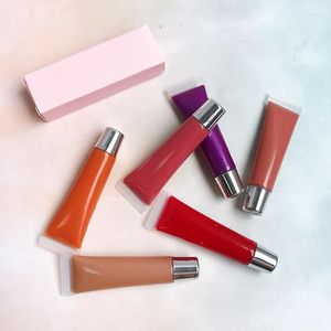 Lip Gloss Piece Soft Tube Private Label Cosmetics Clear Jelly Pigment Lipgloss Lips Makeup WholesaleLipLip Wish22