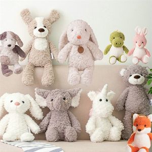 High Quality Soft Long legs Bunny Teddy Bear Dog Elephant Unicorn Stuffed Cartoon Animals Baby Appease toy doll toy for Children 220706