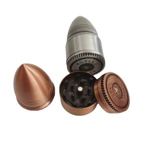 Mini Bullet Shape Tobacco Grinder Rök Tillbehör 3 Lager 37 mm diameter Zinklegering Dry Herb Crusher