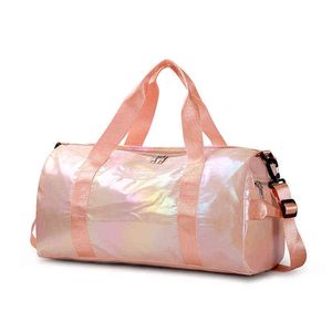 duffle bags Portable Travel Bag Women's Short Distance Water Splash Proof Folding Luggage Sports Fitness Large Capacity Portable Storage Bag 220707