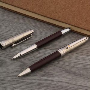 Wholesale wine schools resale online - luxurious gift plastic school Writing Supplies student serial number Wine red stainless steel little Prince ROLLERball PEN ink271A